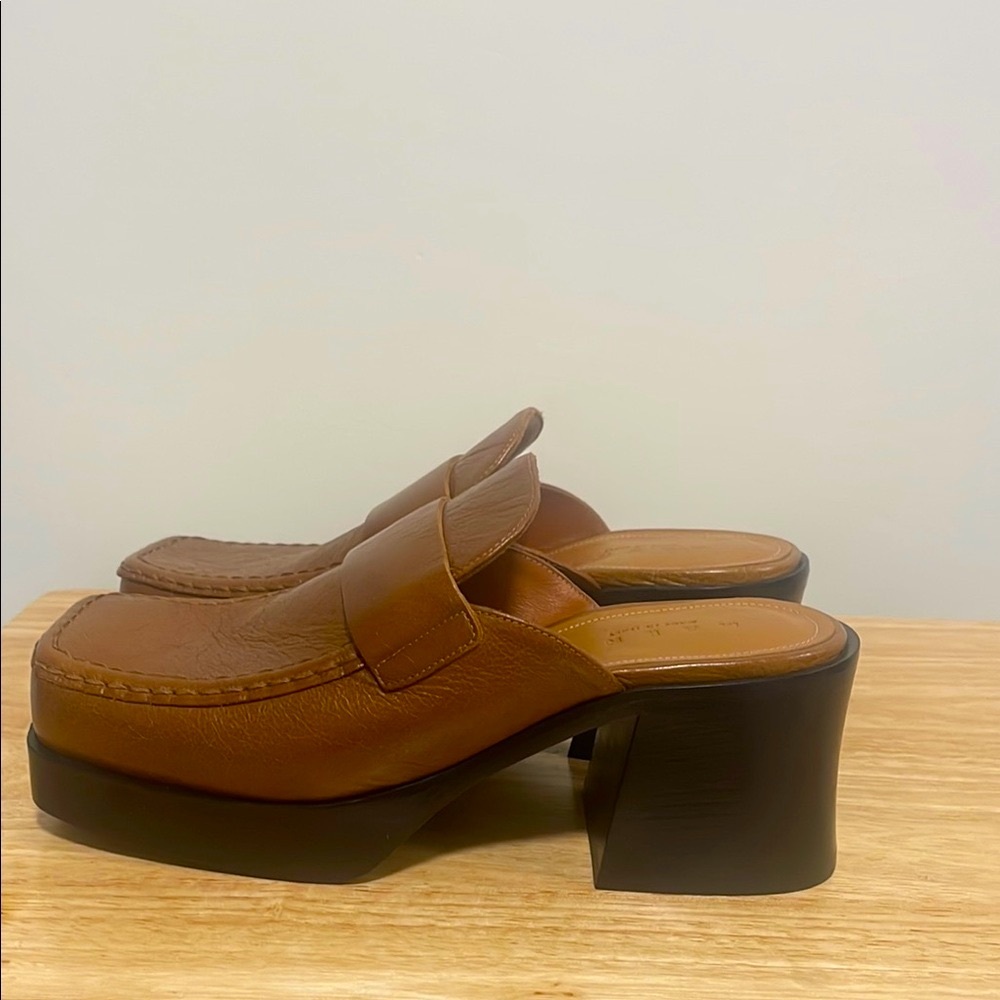 Marni Brown Leather Heeled Mule Size EU 38 - Picture 3 of 9